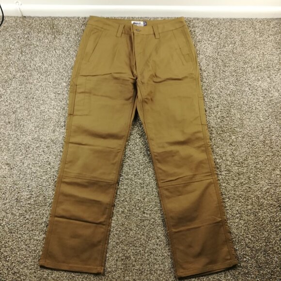 NWOT Edgevale Pants Mens 34x30 Brown Cordura Fabric Double Knee Canvas Workwear - Picture 1 of 10